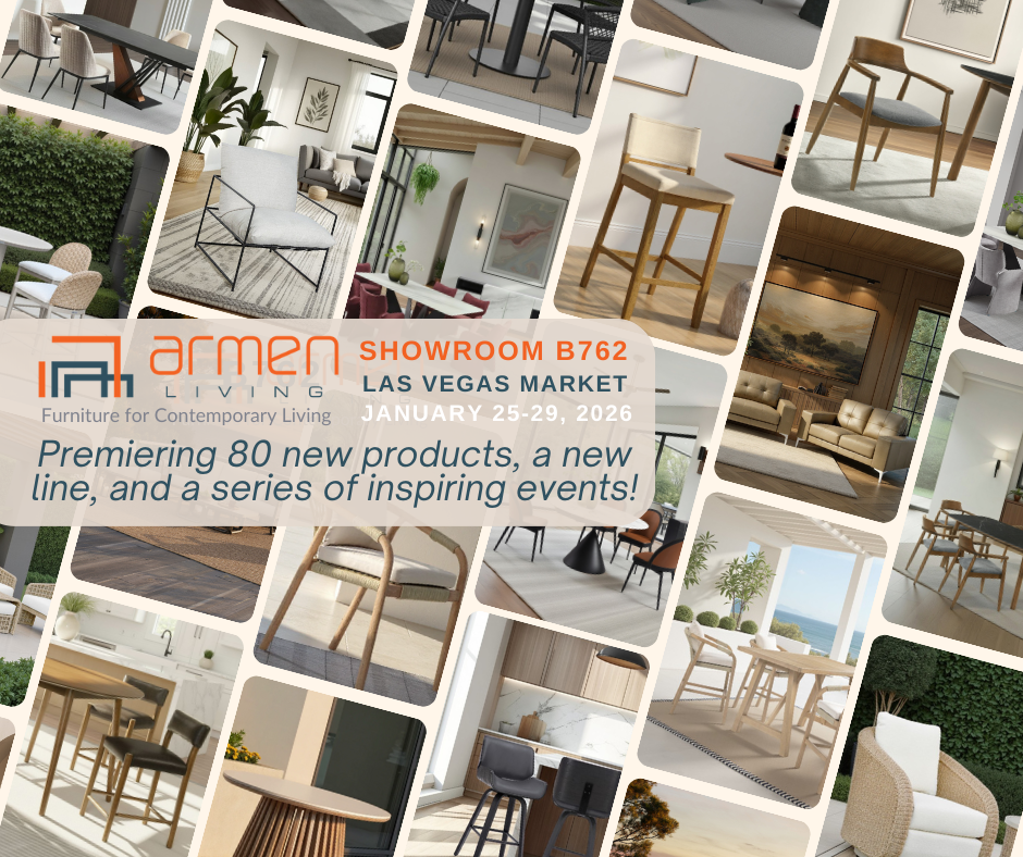 Armen Living Makes a Splash with 80 New Products premiering at Las Vegas Market