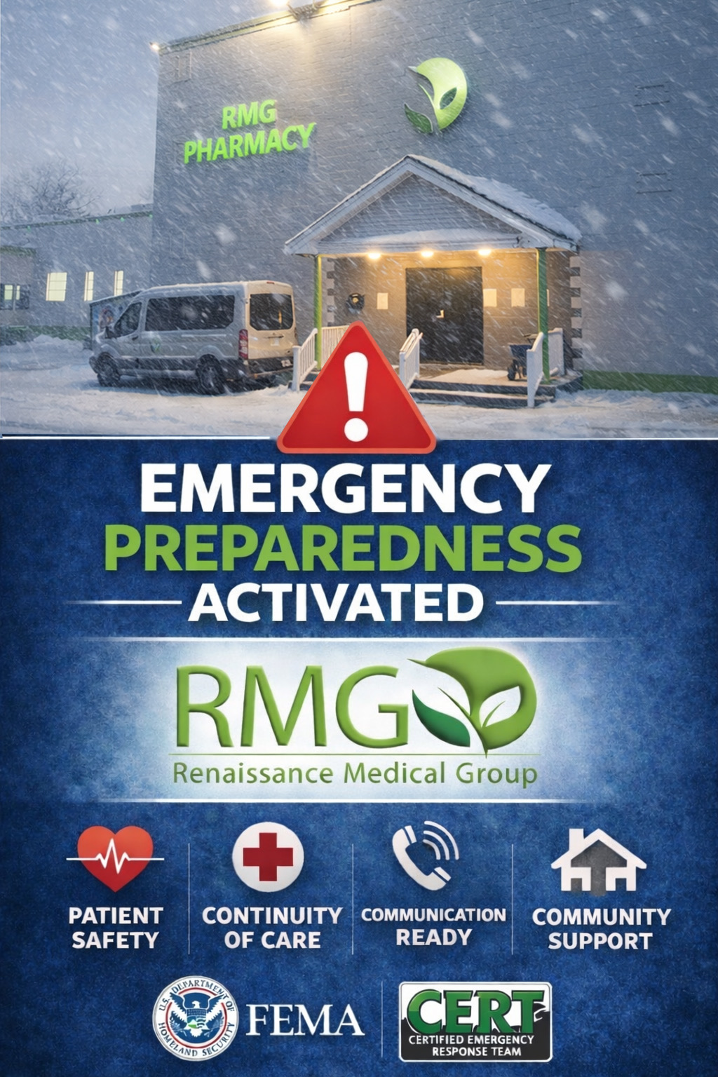 Renaissance Medical Group Activates Emergency Preparedness Plan Ahead of Massachusetts Winter Storm