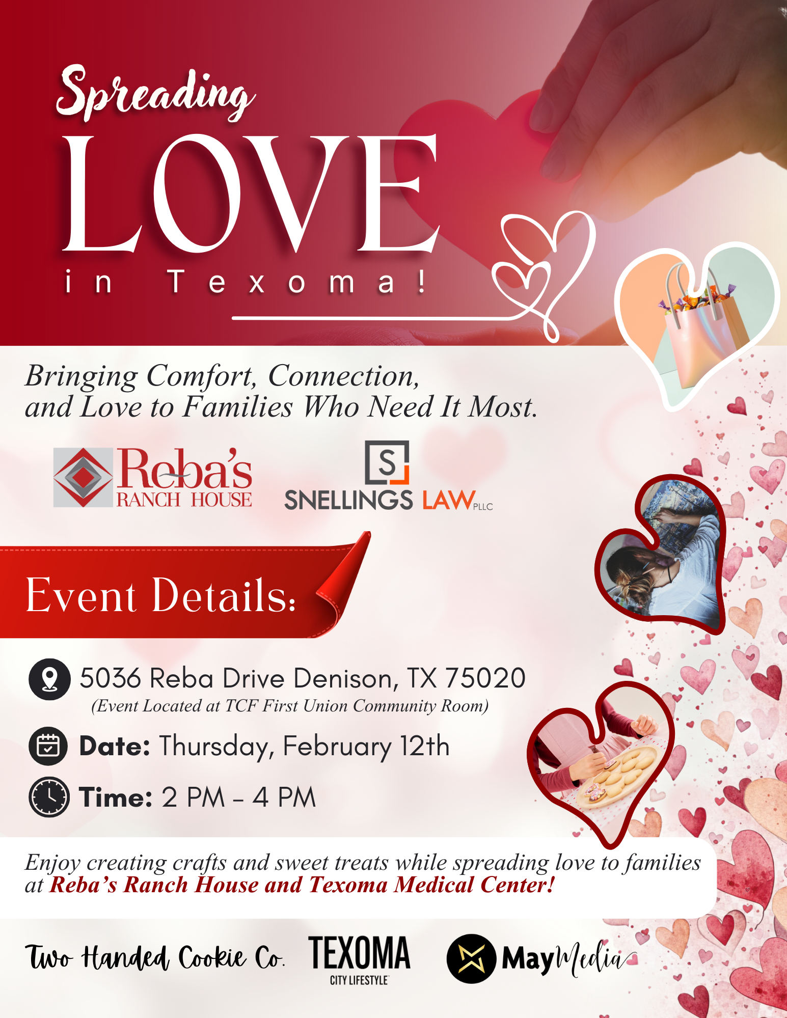 Snellings Injury Law Hosts ‘Spreading Love in Texoma’ Event Feb. 12